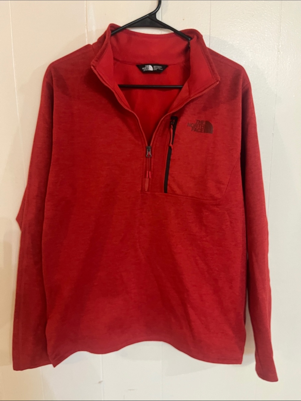 The North Face Men's Red Half-Zip Pullover Fleece